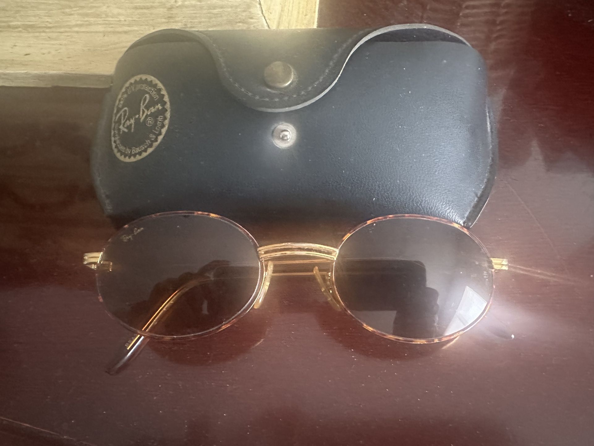 Ray Ban Vintage Round Tortoise Aviator Sun Glasses