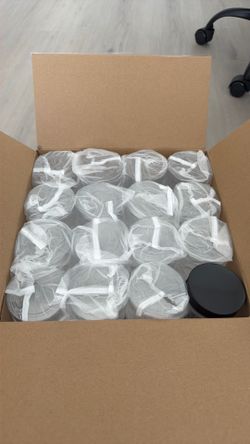 32PCS 8OZ Plastic Jars with Screw On Lids,Labels Refillable Empty Round Slime Containers for Storing