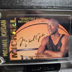 MICHAEL JORDAN SPECIAL 1993-94 SPORTS STARS USA RETIREMENT CARD ONE OF 15,000