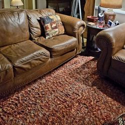 Thomasville Genuine Leather  Couch 