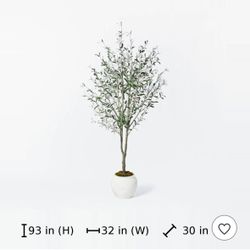 90" Artificial Olive Tree