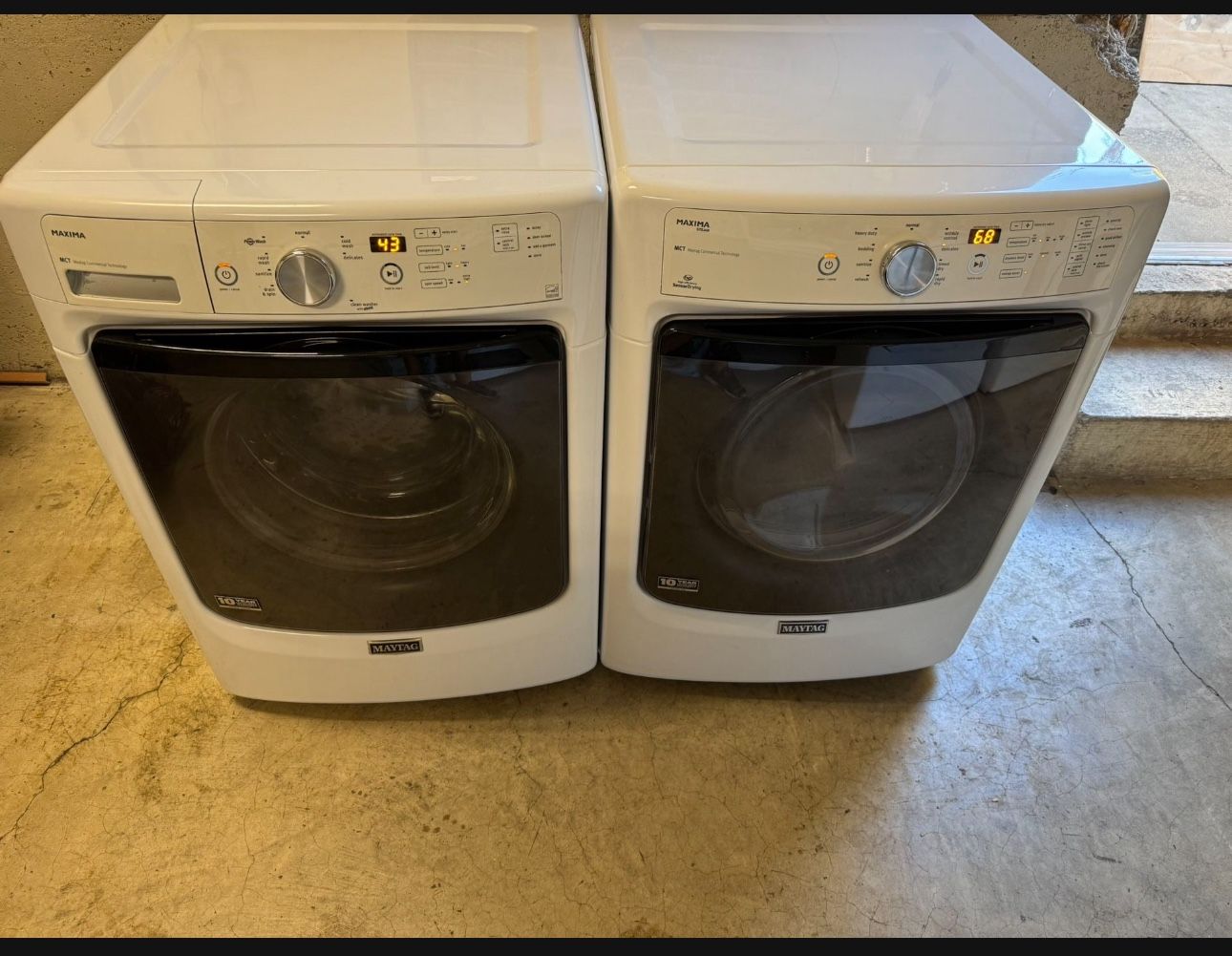 For sale, Maytag Maxima, washer, and electric dryer . 