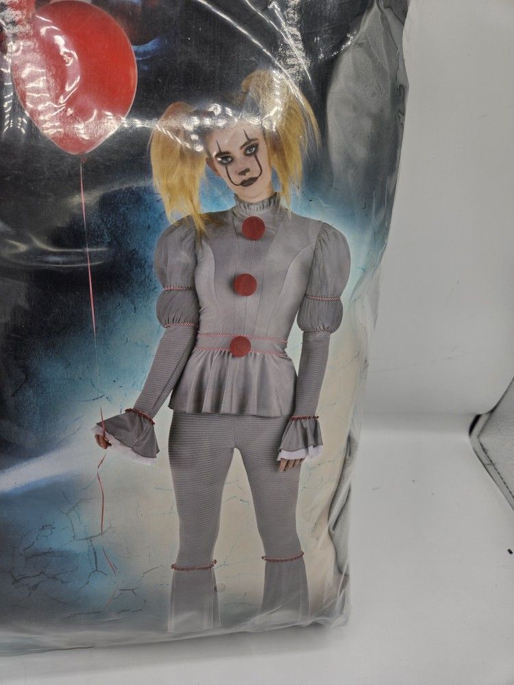 IT Pennywise Chapter Two Adult Halloween Cosplay Costume Size Large (10-12) -NEW