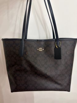 Coach large city tote bag