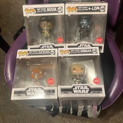 Bounty Hunters Collection Funko Pops Star Wars 