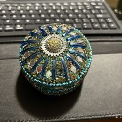 Metal Beaded Jewelry Box