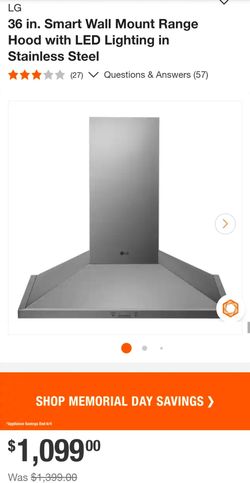 LG 36"  Smart Range Hood