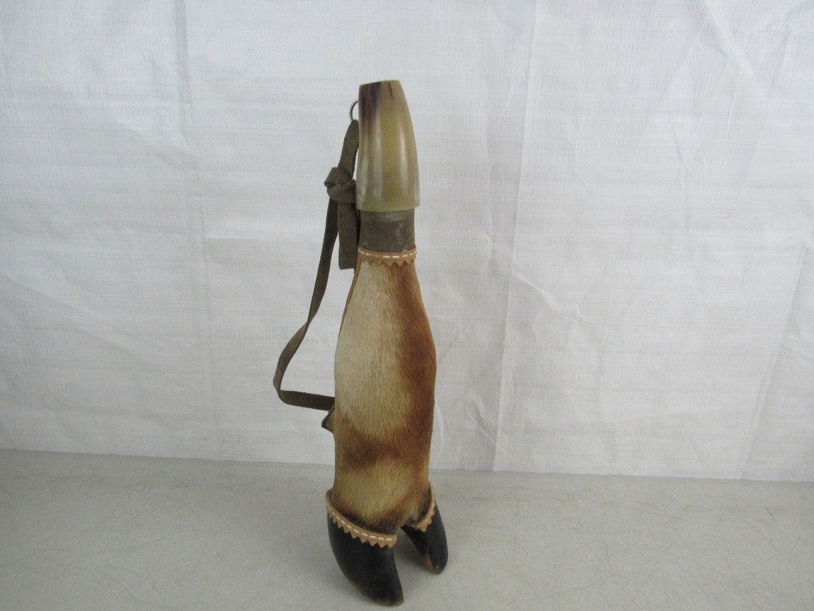 Cow Bull Hoof Foot Taxidermy Empty Wine Bottle 16" Tall


