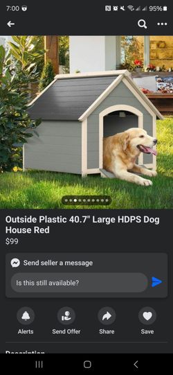 Large Plastic Dog House (40.7") – Fits Mid to Large Dogs