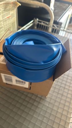 Blue pool hose for backwash