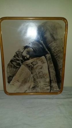 Photograph of charcoal painting 20 x 16 inches