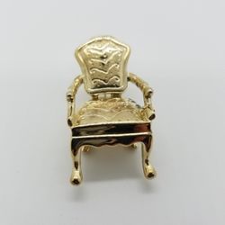 Vintage Chair Pin/brooch Gold