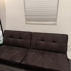 Tufted Futon Sofa Black - Room Essentials™