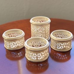 Lenox Votive/Tealight Candle Holders, 24kt Gold Trim