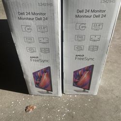 2x Dell S2421HS FullHD 1920x1080p Monitors With Vivo Monitor Stand