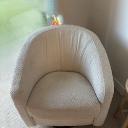Modern Bouclé Swivel Glider Chair