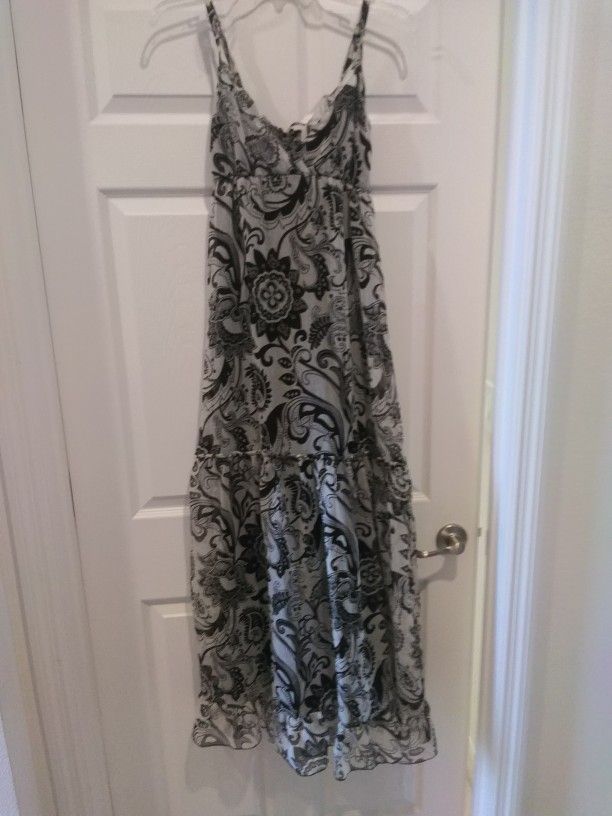 DEREK HEART BLACK & WHITE SUNDRESS SIZE S
