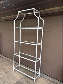 White Metal Bookcase / Etageres