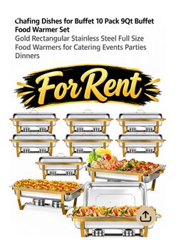Chafing Dishes for Buffet 10 Pack 9Qt Buffet