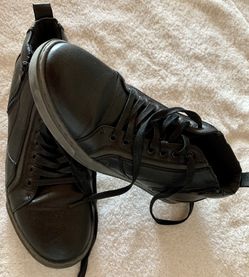 Steve Madden black leather men boots shoes size 9