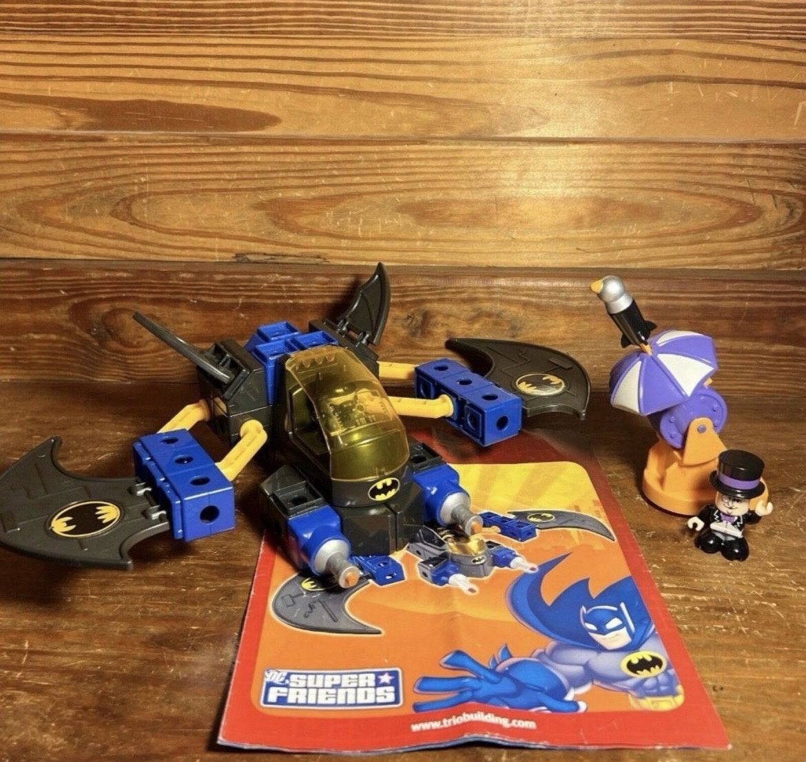 Fisher Price Trio DC Super Friends Building Set Batman Kids Toy T3818 +Penguin