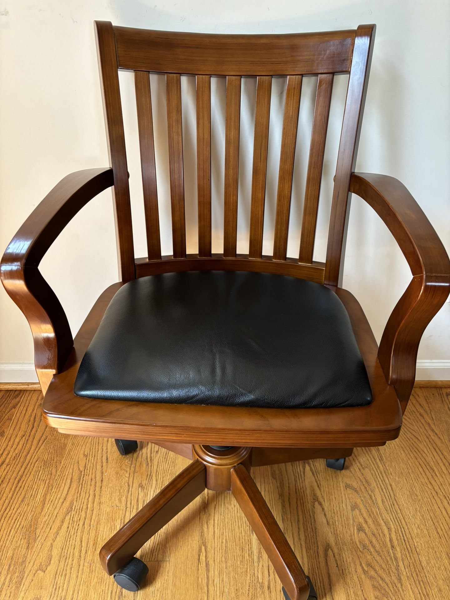 Wood Banker’s Desk Chair