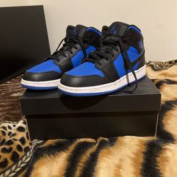 Nike Air Jordan 1 Mid Royal Black Blue