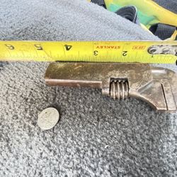 Antique adjustable wrench bicycle wrench 5 inch mini