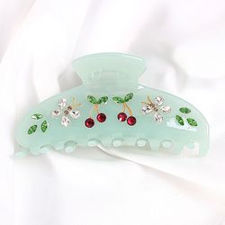 Hair Clip Cherry ( Green )
