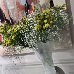 Murano Vetro  Eseguito Seconds White Large  Vase (Hand Made Murano  Glass)  