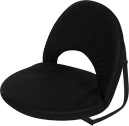 Portable Multiuse Adjustable Recliner Stadium Seat, Black