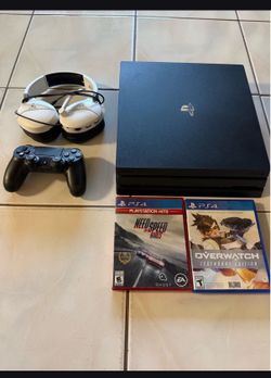 PS4 With 2 Games & Headset