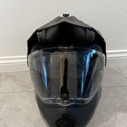 Bike Helmet Black Dual Visor Size L New 
