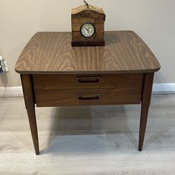 VTG Danish American of Martinsville MCM End Side Lamp Table w/ Drawer 1960s RARE