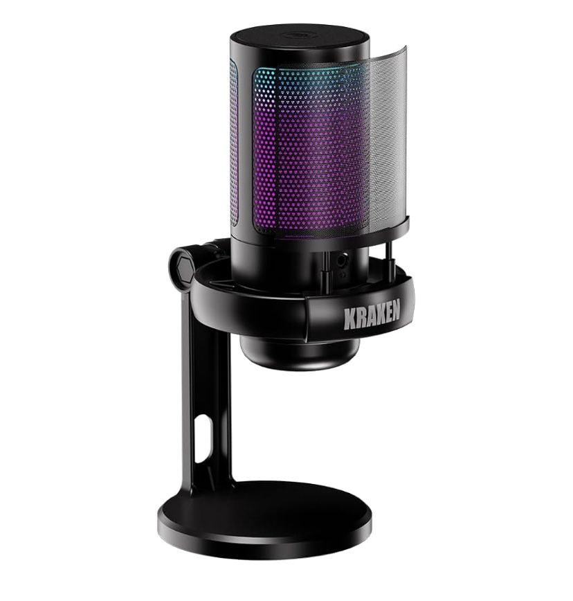 Kraken Echo RGB USB Condenser Microphone & stand. for Gaming, Podcast & Streaming
