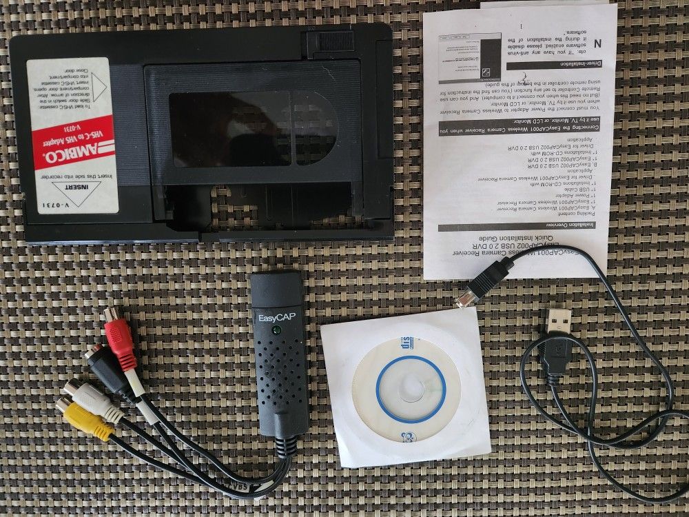 Ambico VHS-C to VHS Converter V-0731 Motorized Camcorder Cassette Tape Adapter