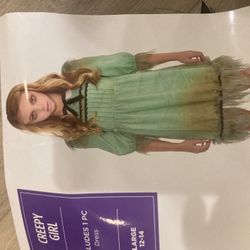Halloween size large creepy girl costume