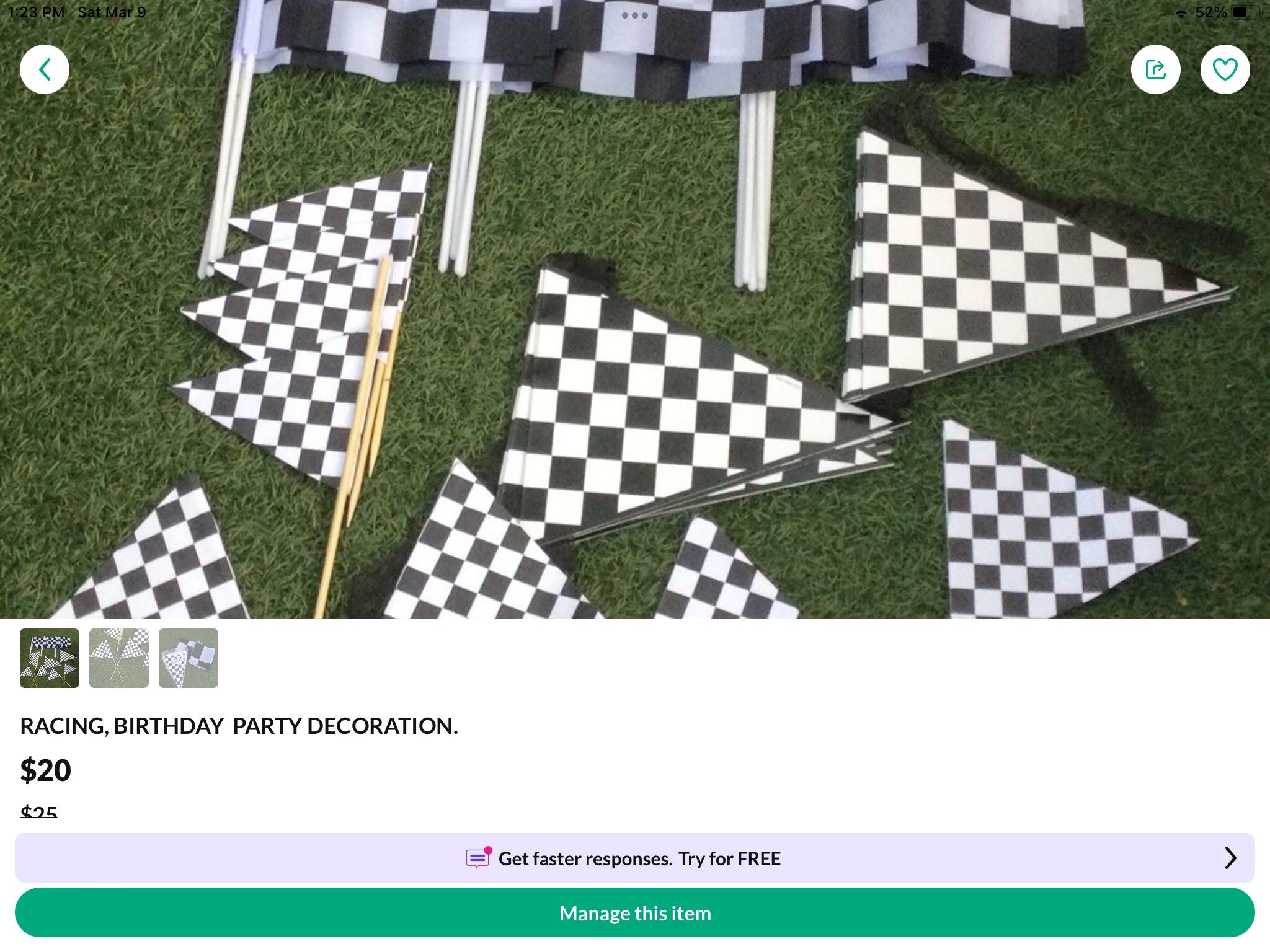 RACING BIRTHDAY π PARTY DECORATION