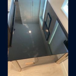 Black Glass Dining Room Table 6 Seats