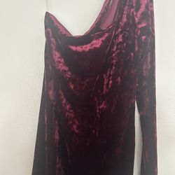 Charlotte Russe maroon suede dress 