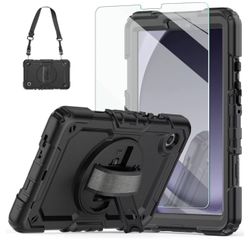 For Samsung Galaxy Tab A9 (not For A9 Plus) Shockproof Case with Shoulder Hand Strap