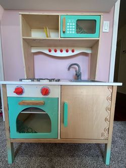 Wooden Play Kitchen + Accessories