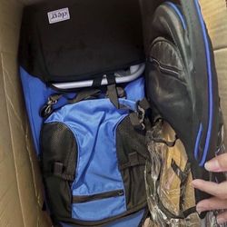 ClevrPlus Cross Country Baby Backpack Carrier, Blue, Toddler Hiking Backpack with Comfortable Seat, Adjustable Straps & Belt, Foldable Frame Lightweig