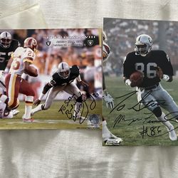 Raiders signed photos