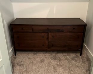 Crate and Barrel dresser and 2 nightstands