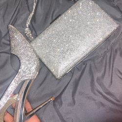 diamond purse & heels