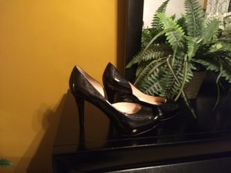 NINE WEST PEEP TOE HEELS SZ 6.5