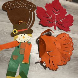 Fall Thanksgiving Decorations Felt Large