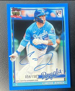 Carter Jensen Topps RC Autograph Card 054/150