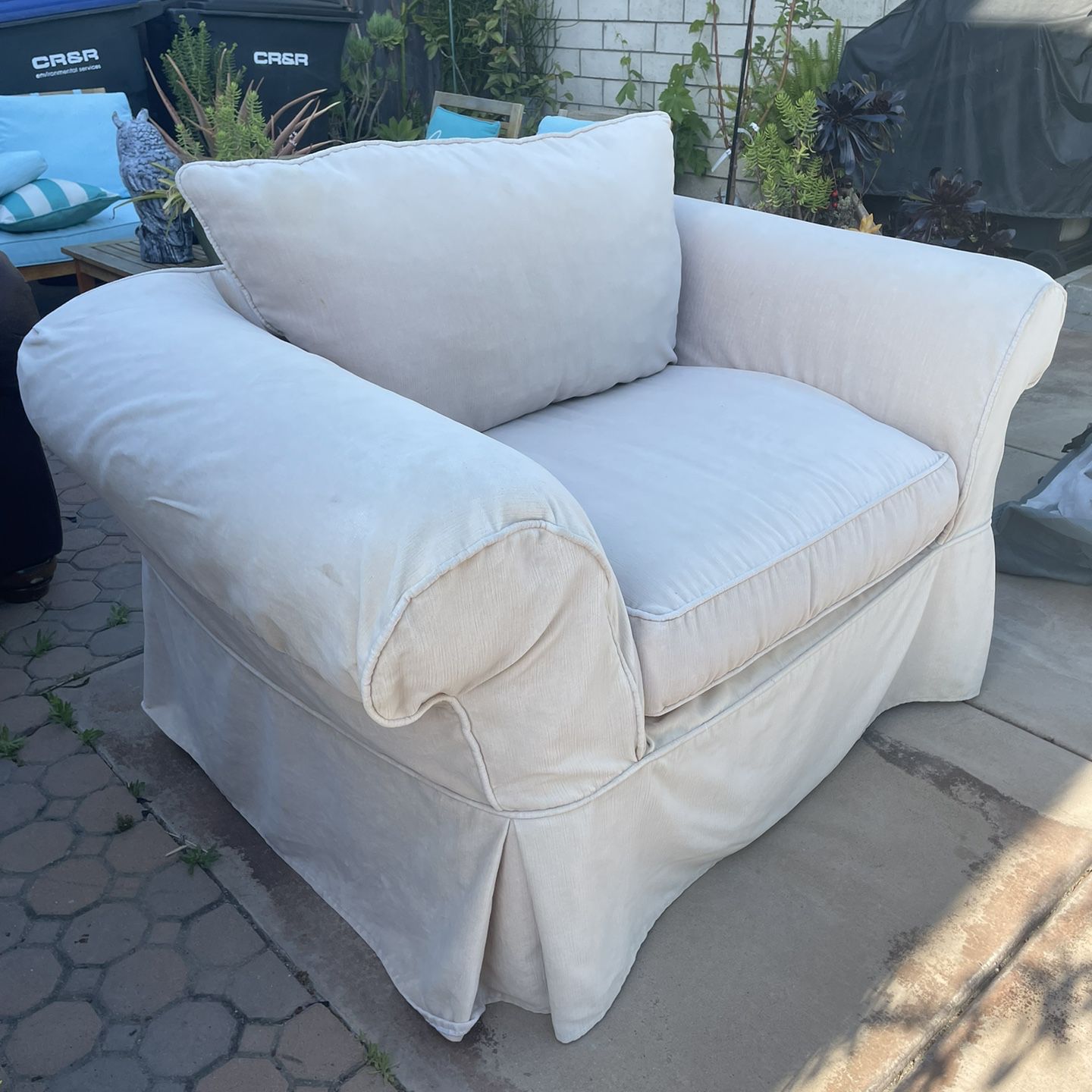 Sofa For Sale / Restoration Hardware Gold Slip Cover Chair